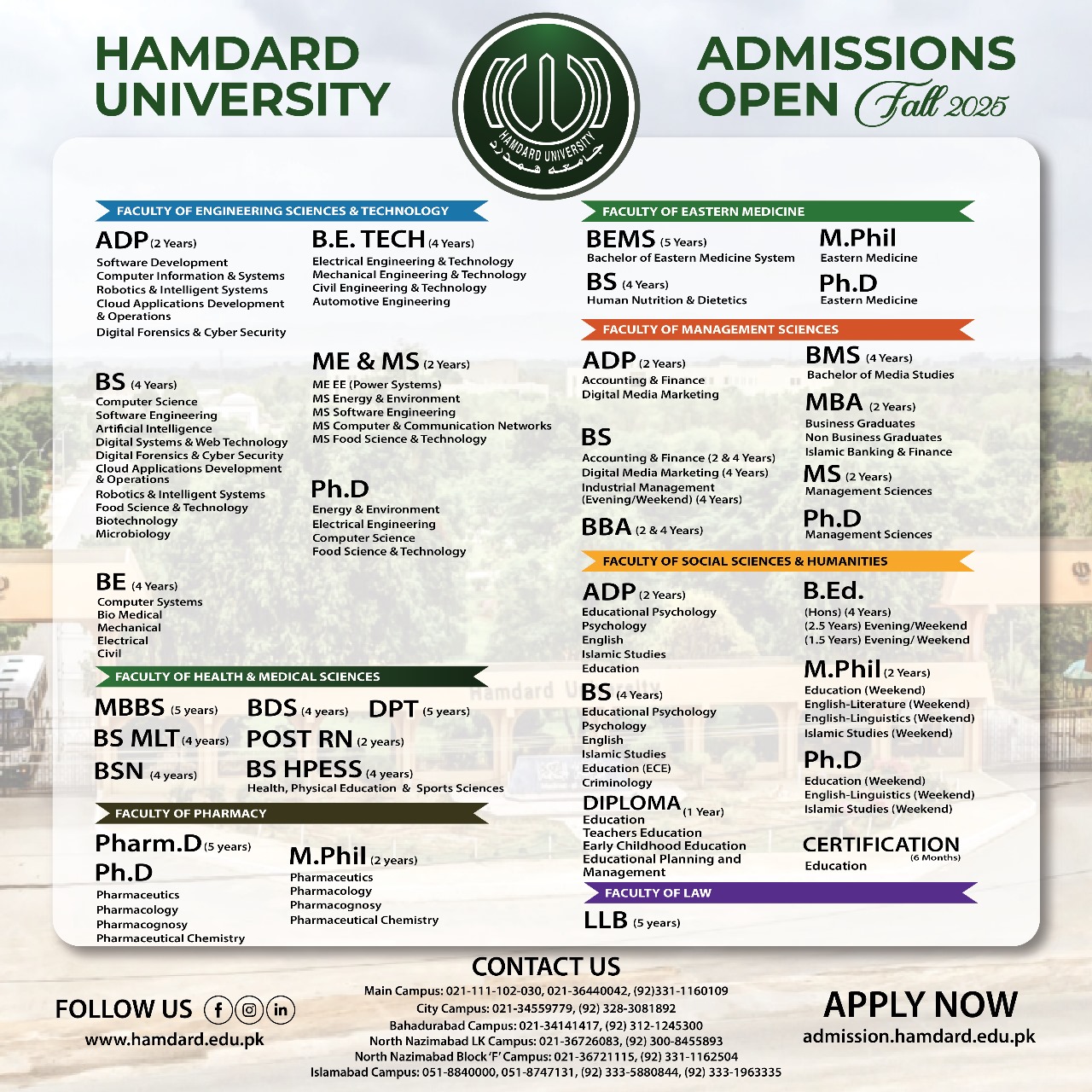 Admissions Open Fall 2025 Popup